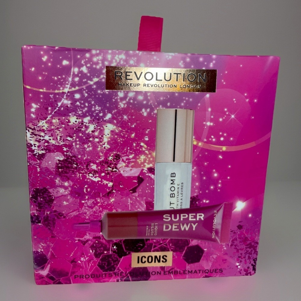 Makeup Revolution Super Dewy Liquid Blush & Pout Bomb Glaze-Brand New! C0066